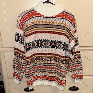 Cozy Multicolor Patterned Women's Sweater